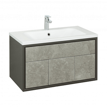 Тумба УЭЛЬС 80, графит (под раковину БРУК 80)