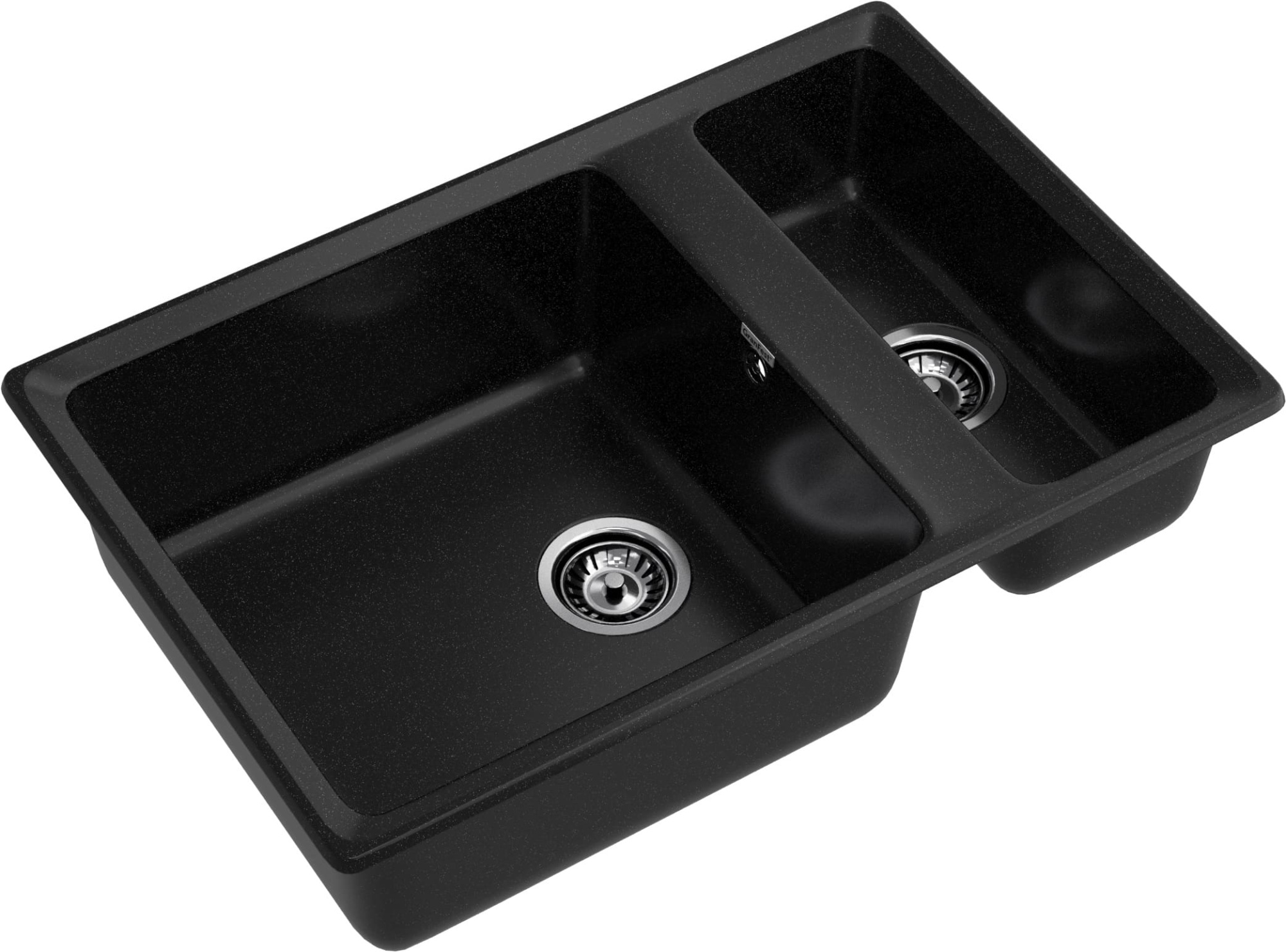 GRANFEST Мойка композит LEVEL, GF-LV-760K, 1.5-чаши 760*500, черный