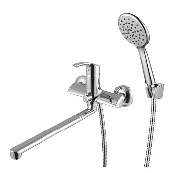 Plus_Strike Смеситель для ванны, плоск.пов.излив 300мм, р/ОД, хром, LM, LM1151C