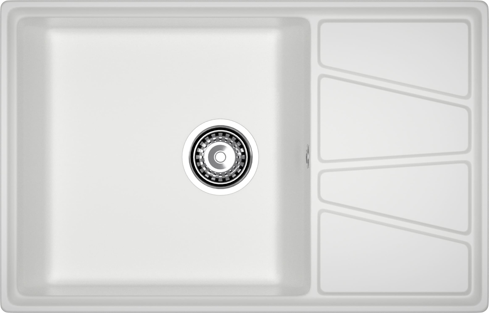 GRANFEST Мойка композит VERTEX, GF-V-780L, чаш+кр 780*500, иней