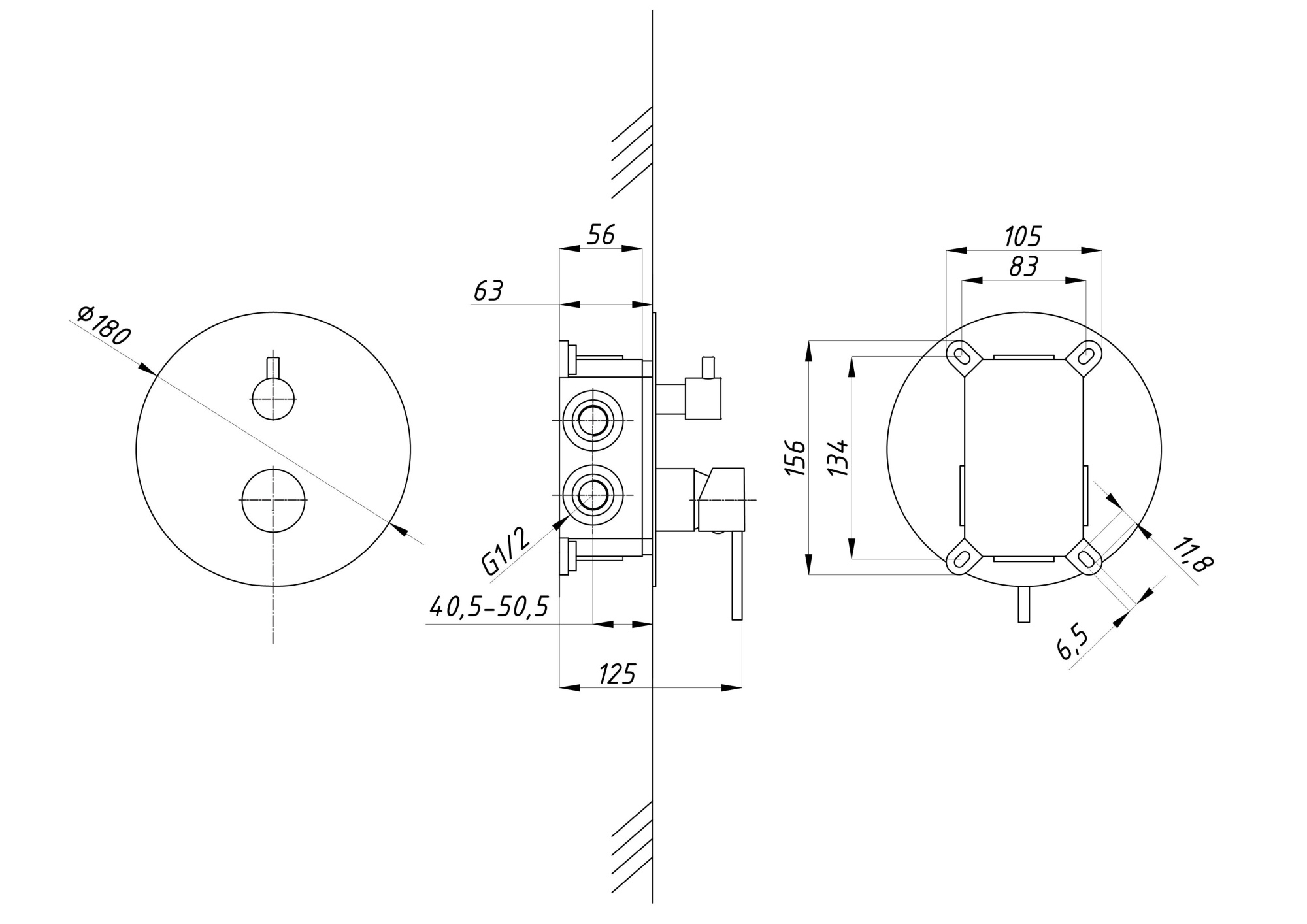 Душевая система с тропическим душем ПСМ-ST-02 встраиваемая тип См-ДшОРЗШтШл