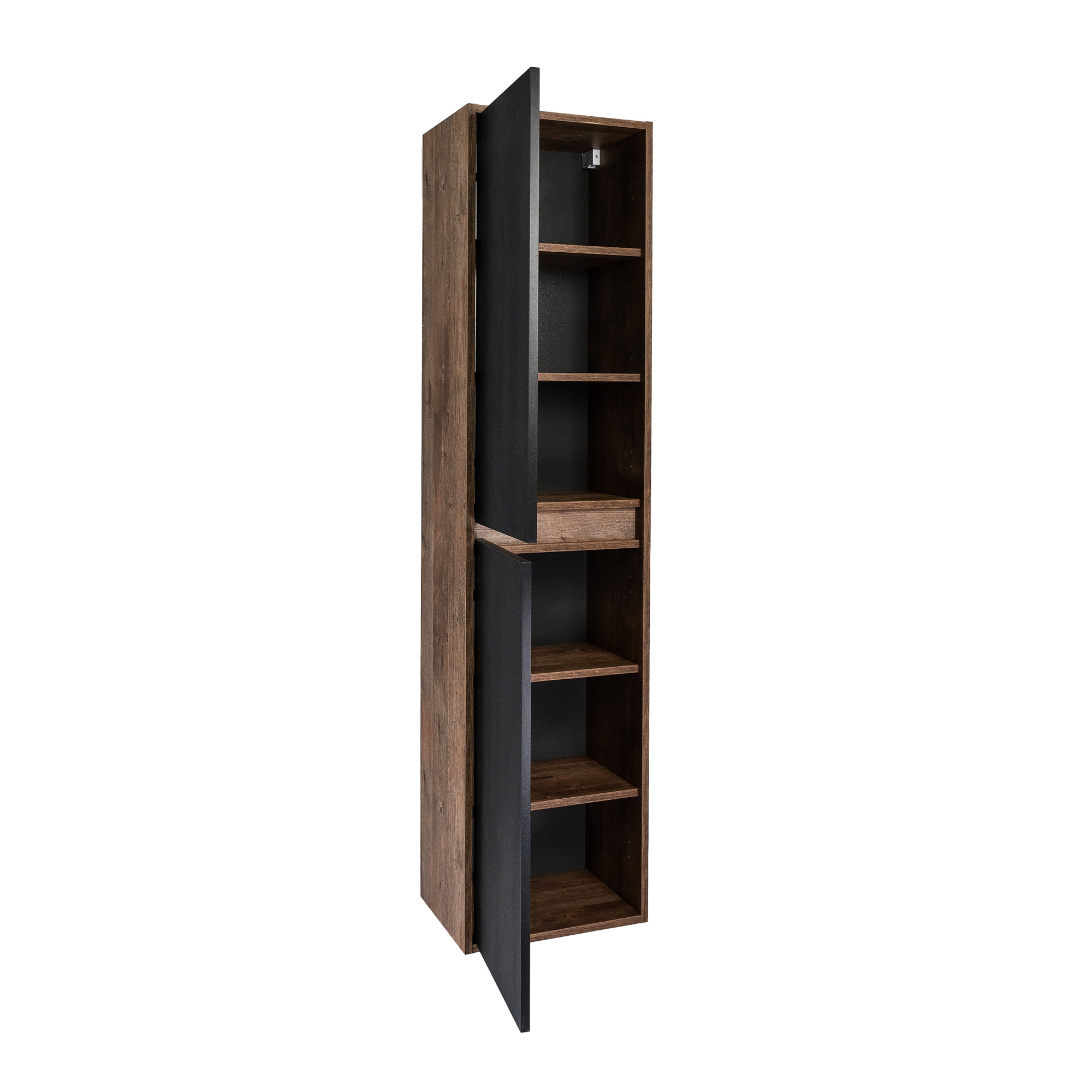 Шкаф-пенал VIANT ЛЮКСЕМБУРГ 40 подвесной  черный (VLUX400CH-PENP)