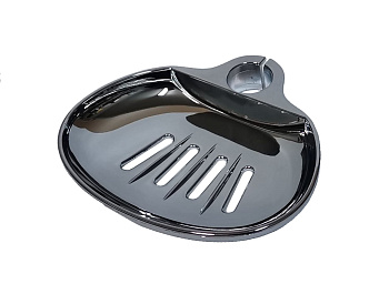 Мыльница СЛАВЕН СЛ-ЗП-074 на душевую штангу 25 мм, пластиковая хром