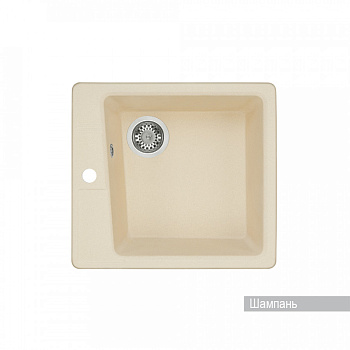 Мойка для кухни  Парма  510x470x175 мм, квадратная, шампань