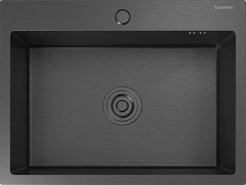 GranFest METAL (6045) Мойка PVD ГРАФИТ.1 чаша 600*450*215 мм 