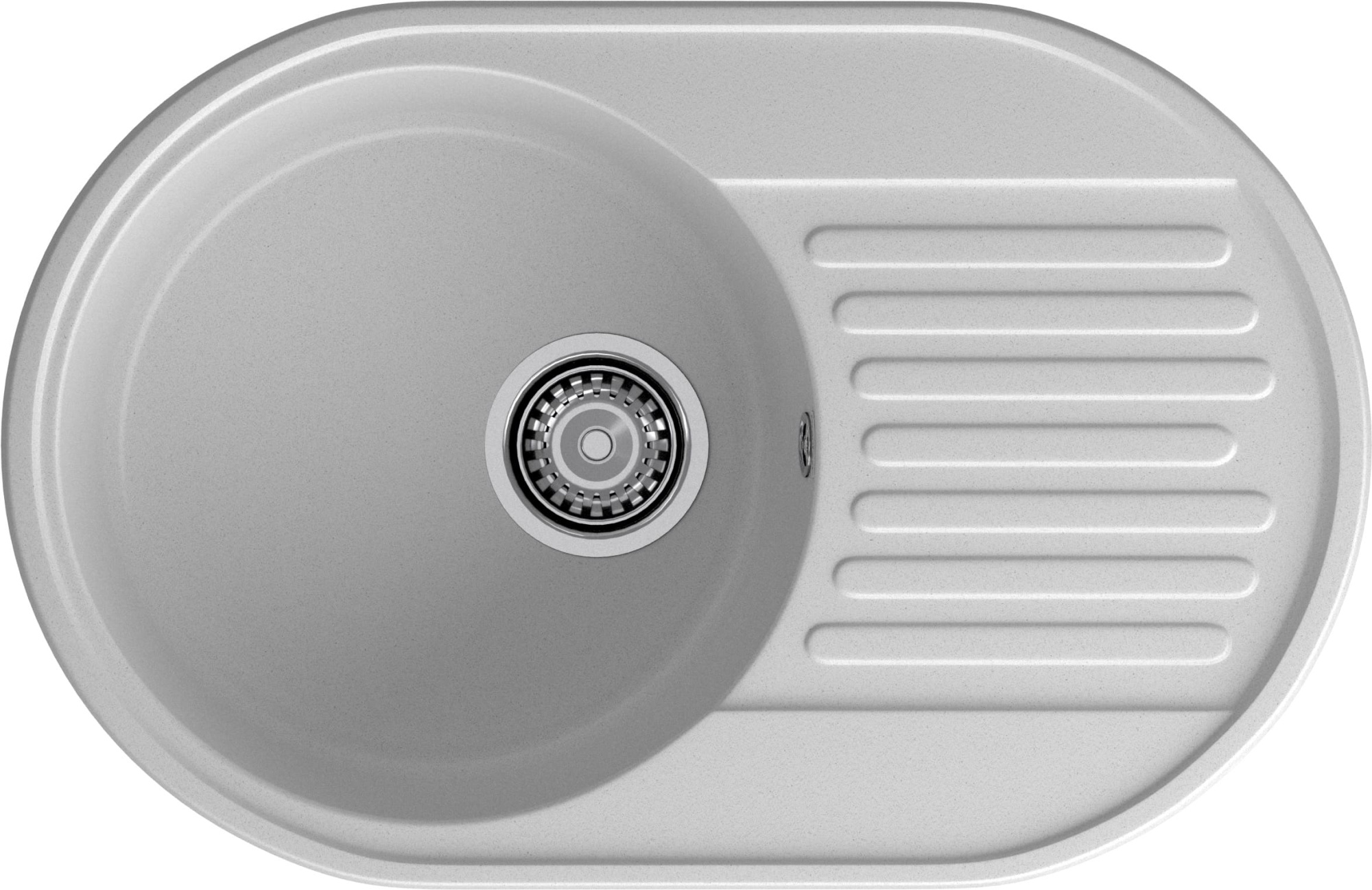 GranFest QUARZ (ECO-18) Мойка чаша+кр 740*480 (серый)