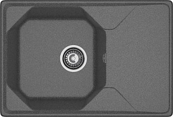 GRANFEST Мойка композит UNIQUE, GF-U-740L, чаш+кр 740*500, графит