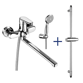  Комплект 2 в 1: POINT Смесители для ванны +  душ. гарнитур, хром, LM, LM0379C