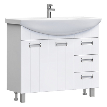 Тумба Diana 105 напольная, 2 двери, 3 ящика (раковина Стиль 105) VIGO