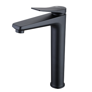 Bronx Смеситель для раковины, выс.монолит.излив225мм дон.клап.Click/Clack,р/ОД, черный, LM, LM3709BL