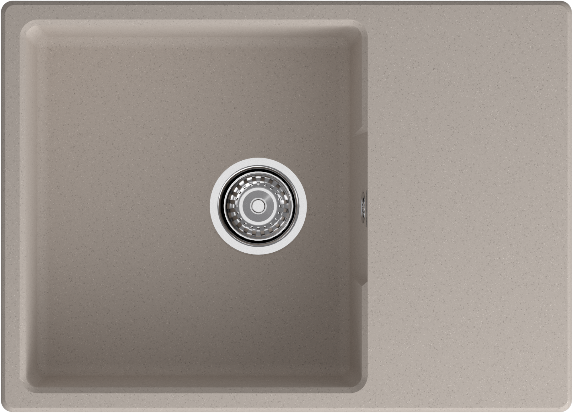 GRANFEST Мойка URBAN 668L  1-чаша+крыло 680*490мм песочный арт.GF-UR-