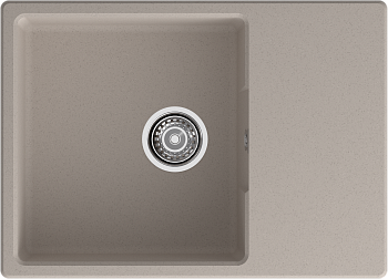 GRANFEST Мойка URBAN 668L  1-чаша+крыло 680*490мм песочный арт.GF-UR-