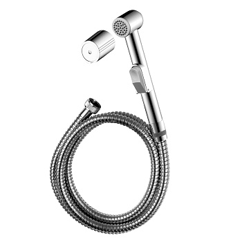 Лейка гигиеническая в комплекте шланг 1.5 м., крепление к стене, хром. LM,  LM8014C