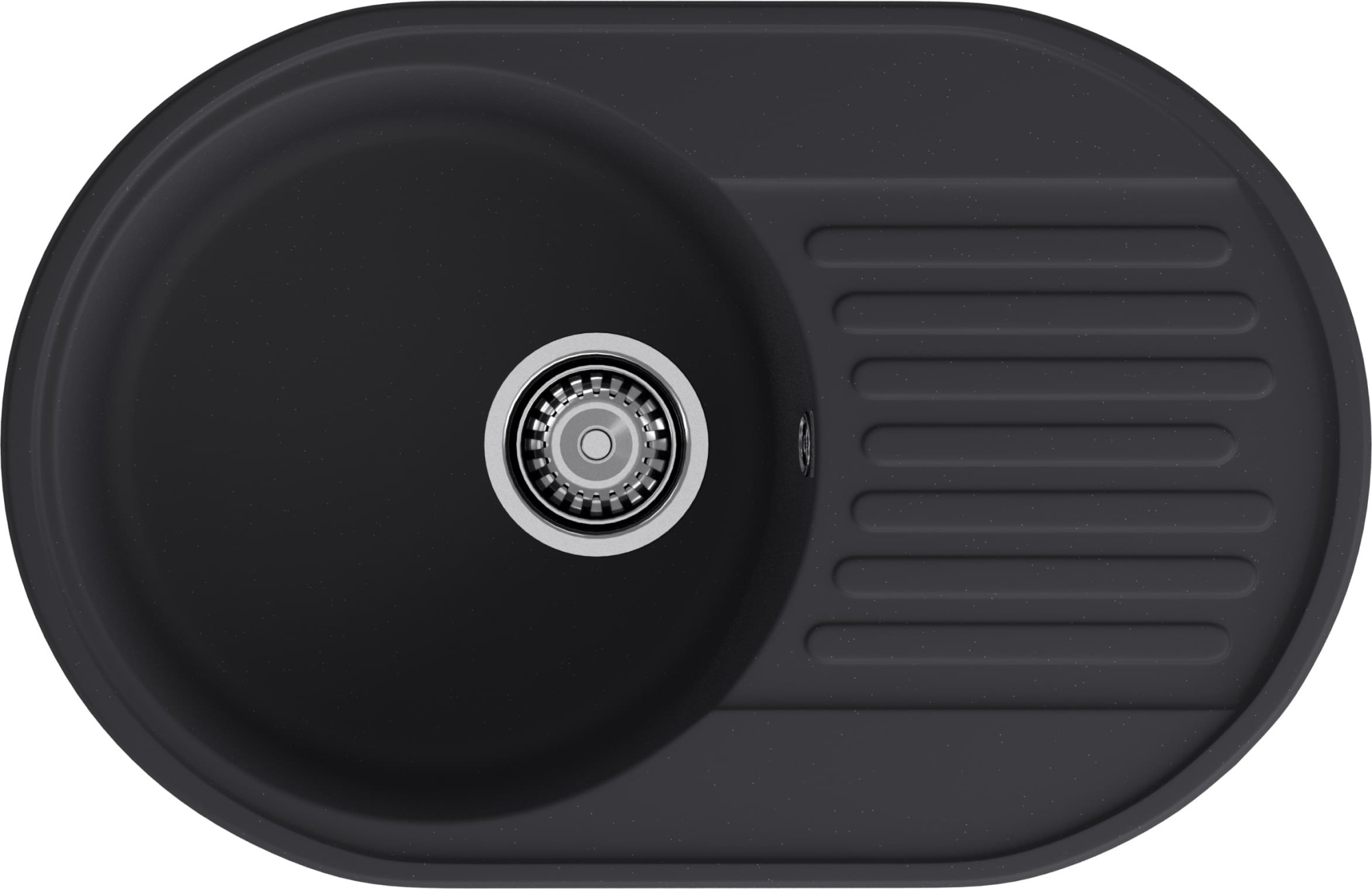 GranFest QUARZ (ECO-18) Мойка чаша+кр 740*480 (черный)