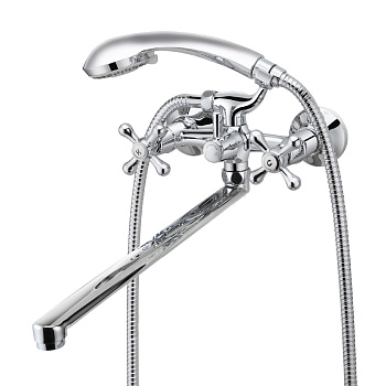 Promotion Смеситель для ванны, круг.пов.излив 300мм держ.на теле лейка, р/ДВ, хром, LM, LM6048C