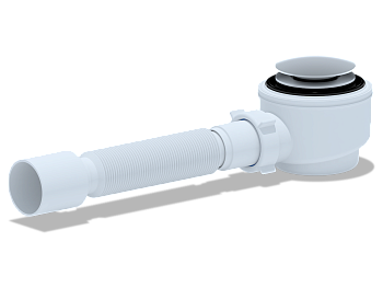 Сиф. для душ. под.1 1/2**50/60 с г/т 375 хром, клик-клак, грибок сетка, ANI PLAST