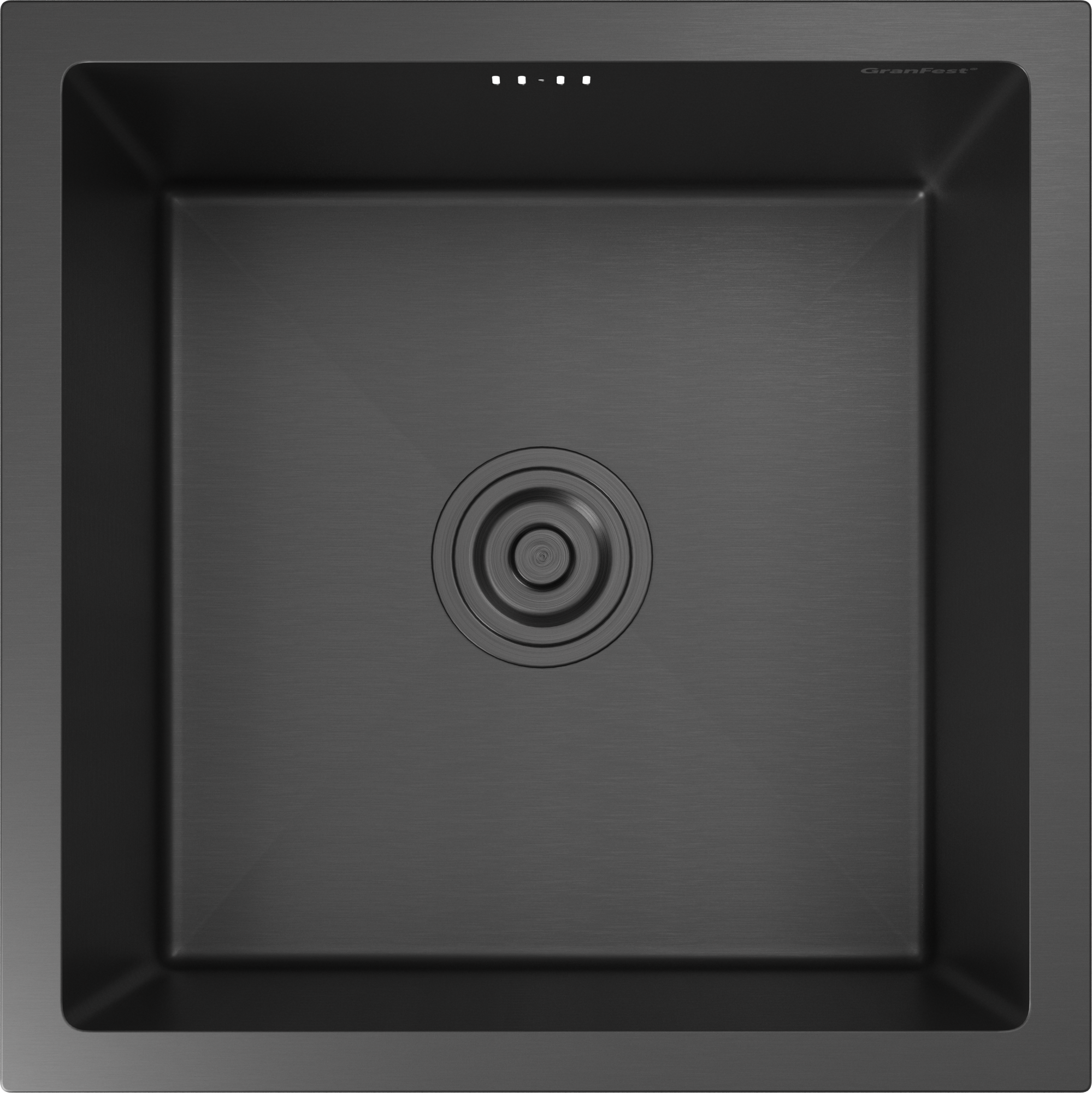 GranFest METAL (4444) Мойка нерж.1 чаша 440*440*215 мм, графит