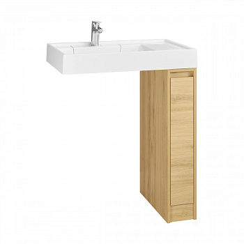 Тумба без фасада ЛОНДРИ 20 (под раковину РЕЙН 80), под с/маш., дуб сантана