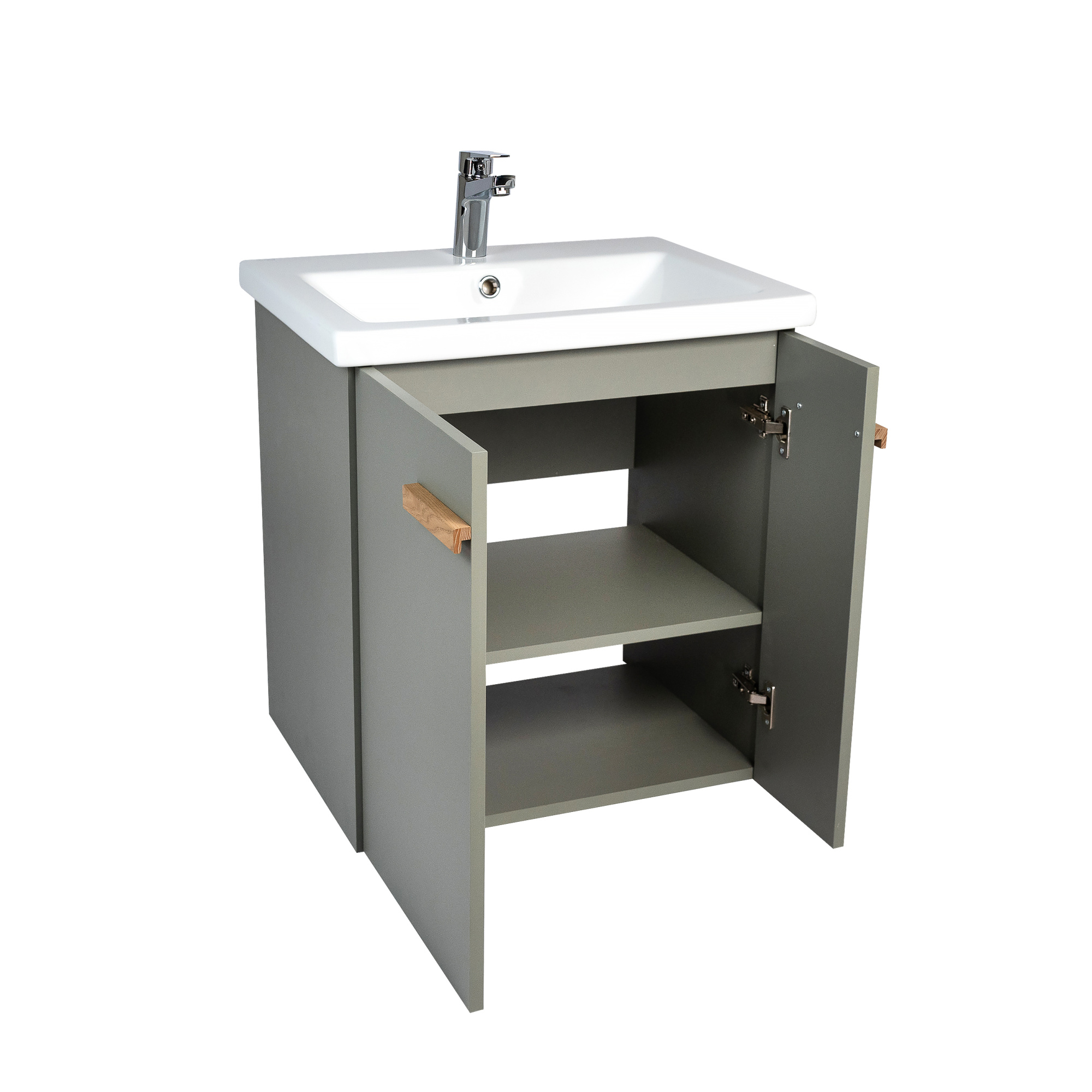 Тумба под раковину VIANT МЮНХЕН 80 подвесная хаки (VMUN80COH-T2STP)