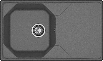 GRANFEST Мойка композит UNIQUE, GF-U-840L, чаш+кр 840*500, графит