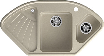 GRANFEST Мойка композит CORNER  GF-C--1040E угловая 1039*560мм топаз  арт.GF-