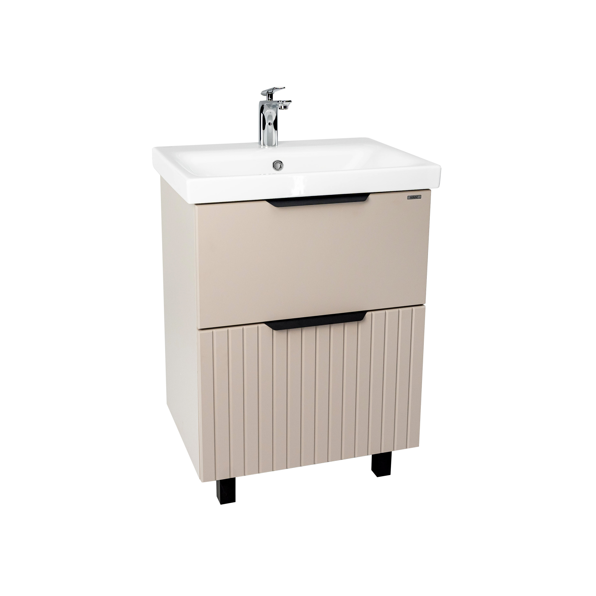 Тумба под раковину VIANT СИЦИЛИЯ 60 напольная капучино (VSIC60MDCAP-T2Y)
