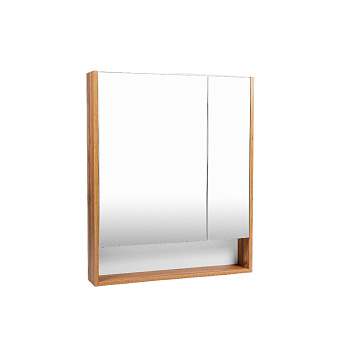 Зеркальный шкаф VIANT МАЛЬТА 80 подвесной белый/дуб вотан (VMAL80-ZSH)