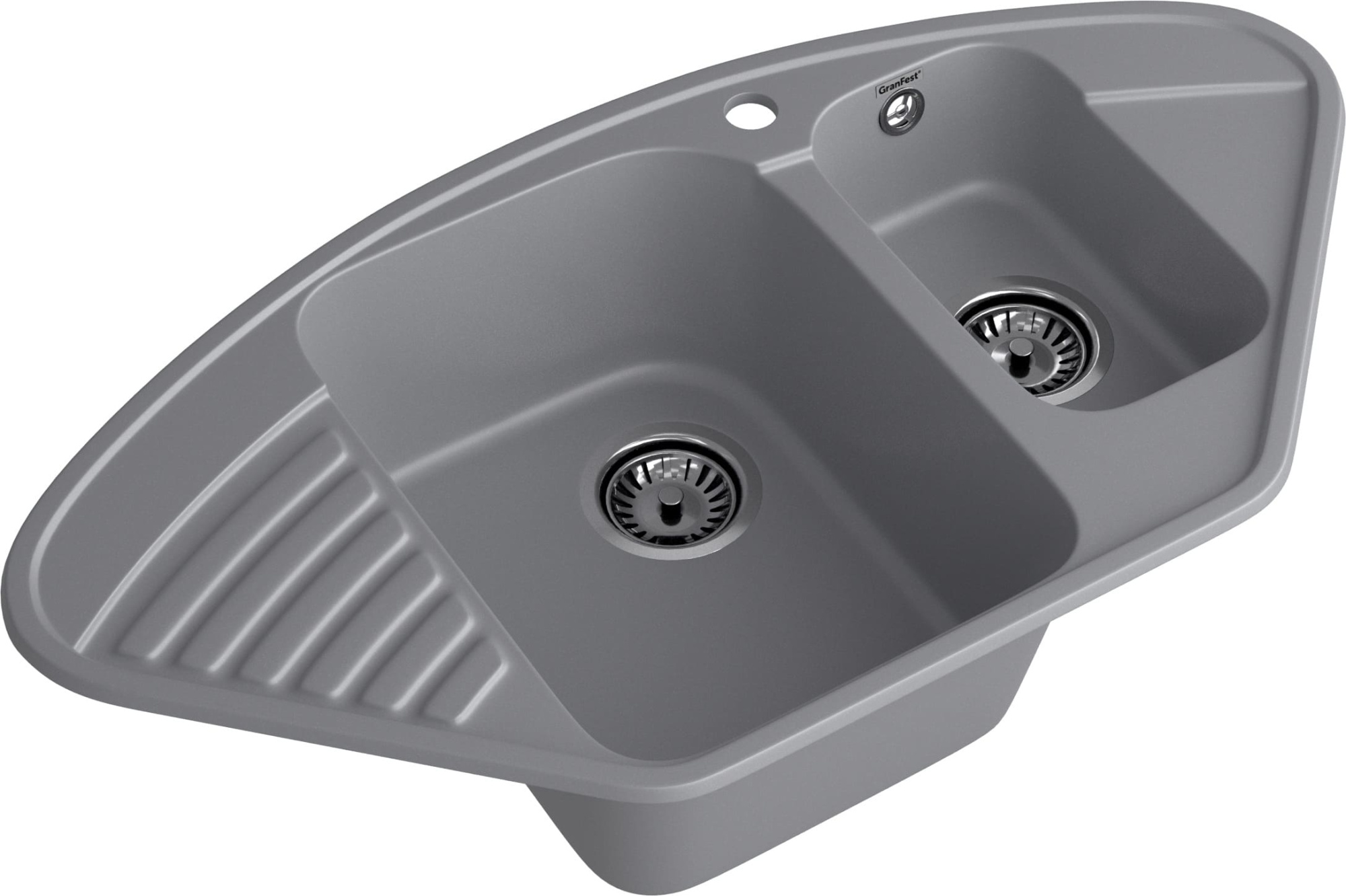 GranFest QUARZ (ECO-14) Мойка угл.1,5 чаш. 930*500 (темно-серый)