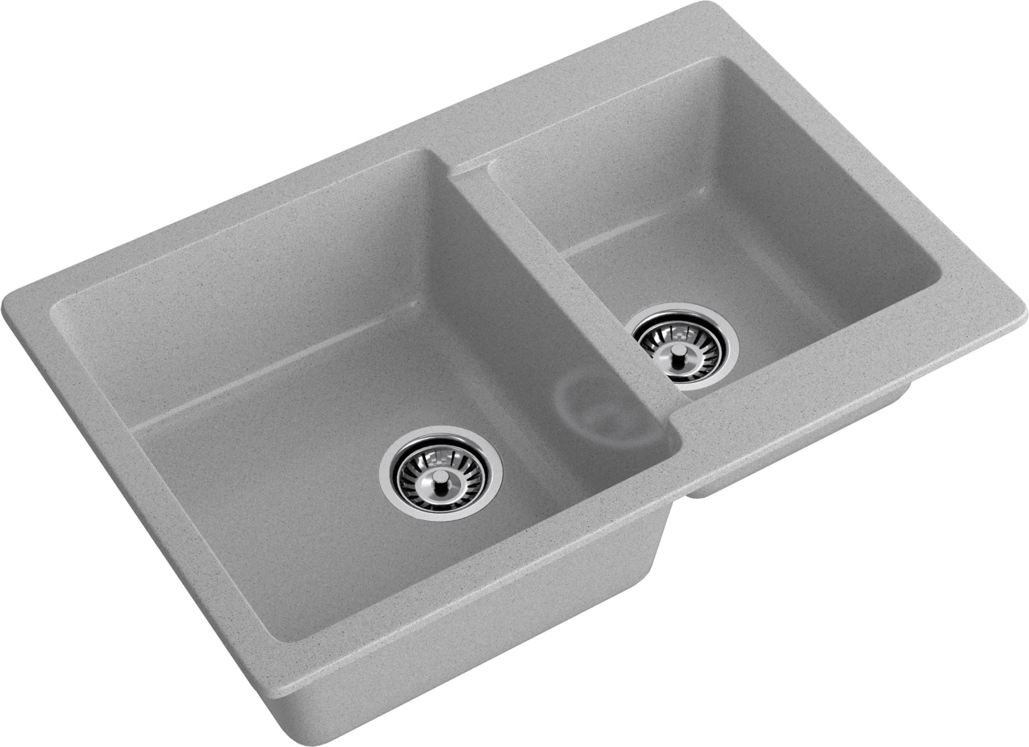 GRANFEST Мойка композит PRACTIK GF-P--780K  2 чаши 780*510 мм  серый арт.GF-
