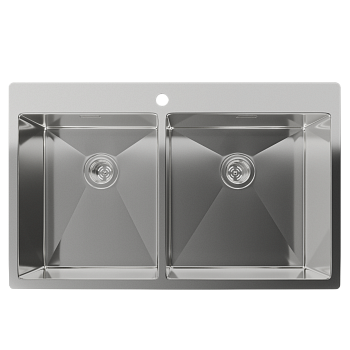 Rivelato Rinox 8050 B2 Мойка нерж.сталь  2 чаши 800*500*200 мм арт.8050 B2