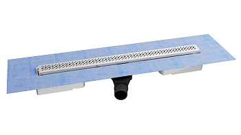 Желоб водосток C1 BRISE 600, матовый хром, S-сифон D50 H60 боковой, BERGES