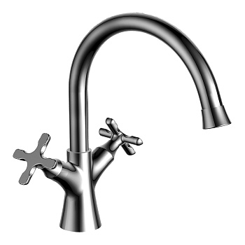 Duetto Смеситель для раковины, выс.пов.излив 157мм, р/ДВ, хром, LM, LM5706C