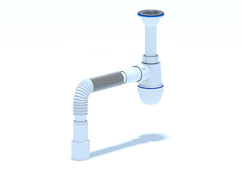 Сифон Ани 1 1/2"* 40с гибкой трубой 40х40/50, ANI PLAST