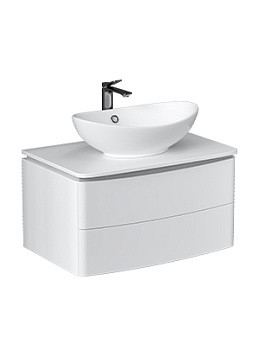 Тумба под раковину VELVEX Luna 800-0-2 со столешницей навесная белый