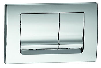 640584 Панель механ. двойная RIA, пластик, хром глянцевый, OLI