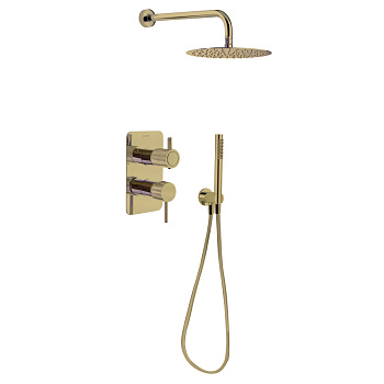 Встраиваемая душевая система с тропическим душем и душевым комплектом ODISEA JOYA K5915121OC золото 