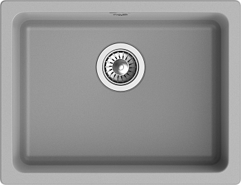 RIVELATO Мойка BERKANA 50 подст.монтаж 1-чаш 560*430 grigio metallizzato арт.