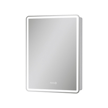 Зеркальный шкаф EQUIL Nice LED 60 с часами правый белый