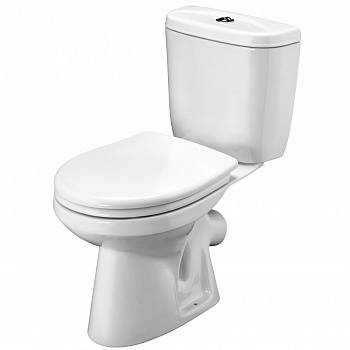 АНИМО Унитаз-компакт, косой выпуск, 2-х режимная арматура, сиденье дюропласт Soft-close. САНТЕК