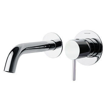 Встраиваемый однорычажный смеситель для раковины на раздельных пластинах 190 мм ODISEA 392101