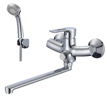 RS43 Смеситель для ванны, круг.пов.излив 350мм, р/ОД, хром, ROS, RS43-32