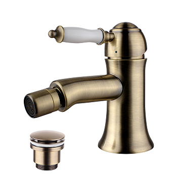 Villa Смеситель для биде, пов.аэратор 115мм дон.клап.Click/Clack, р/ОД, бронза, LM, LM4808B