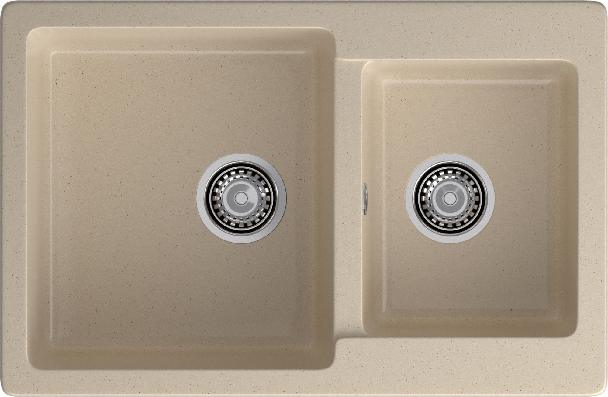 GRANFEST Мойка композит PRACTIK GF-P--780K  2 чаши 780*510 мм, кашемир