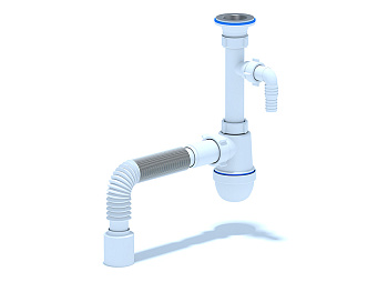 Сифон Ани 1 1/4"* 40с отв. с/м с г/тр 40х50, ANI PLAST