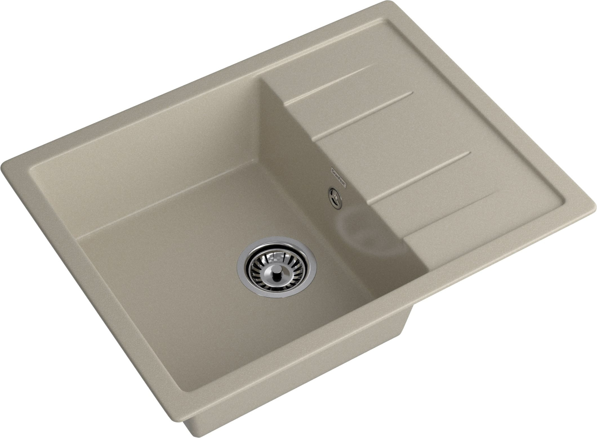 GRANFEST Мойка композит QUADRO GF-Q--650L чаша с крылом  650*500мм  топаз  арт.GF-