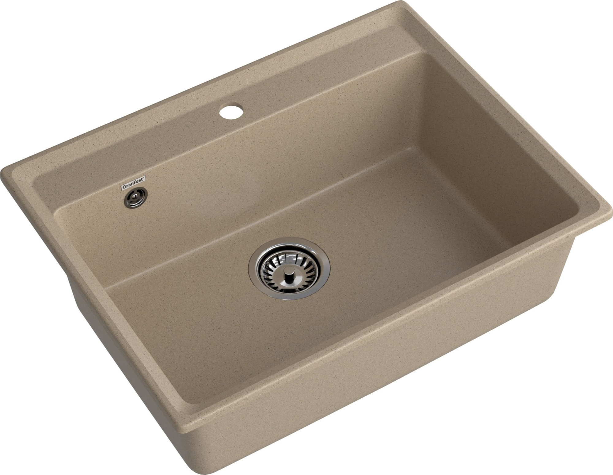 GRANFEST Мойка композит LEVEL, GF-LV-660 , чаша 660*500, песочный