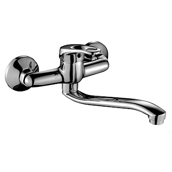 B35 Смеситель для кухни, пов.излив 267мм на стену, р/ОД, хром, ROS, B35-24
