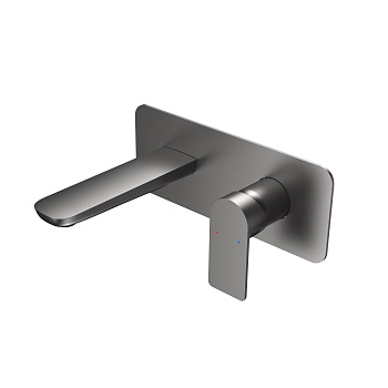 Смеситель для раковины VENTAS S скрытого монтажа, совместный, оружейная сталь, BERGES