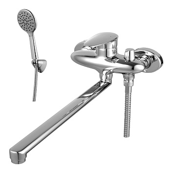 Status Смеситель для ванны, плоск.пов.излив 350мм боковой дивертор, р/ОД, хром, LM, LM4417C