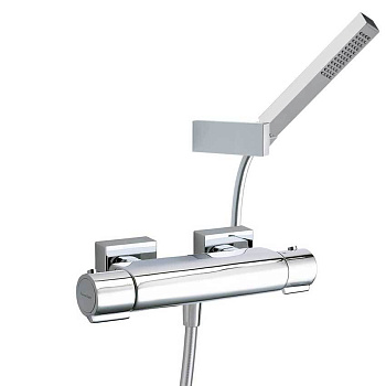 Термостатический смеситель для душа наружнего монтажа с душевым комплектом AROLA 263402MK